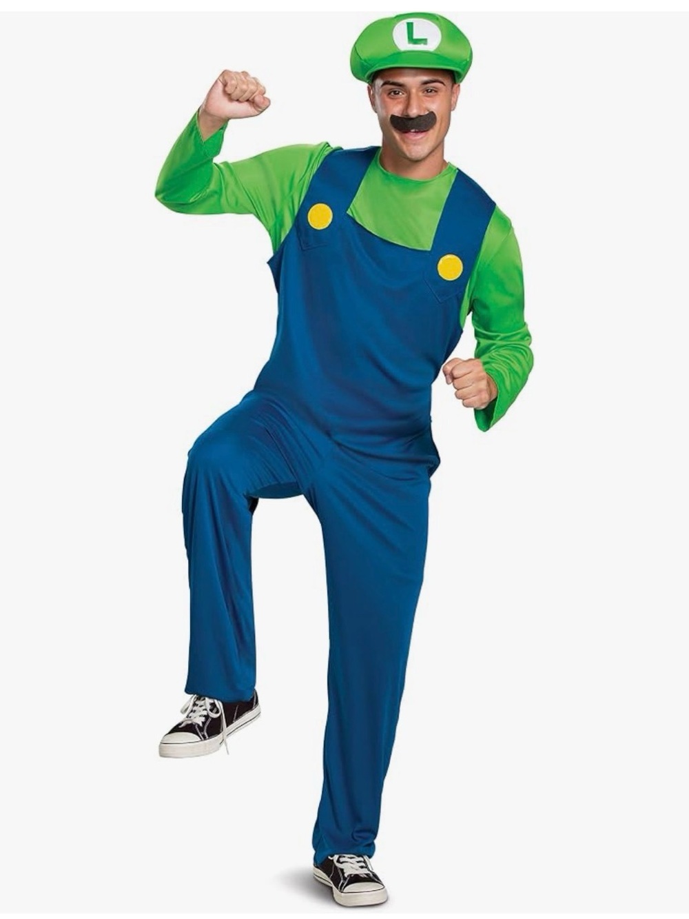 Disguise Adult Luigi Costume, Official Nintendo Super Mario Bros Luigi Adult Cos